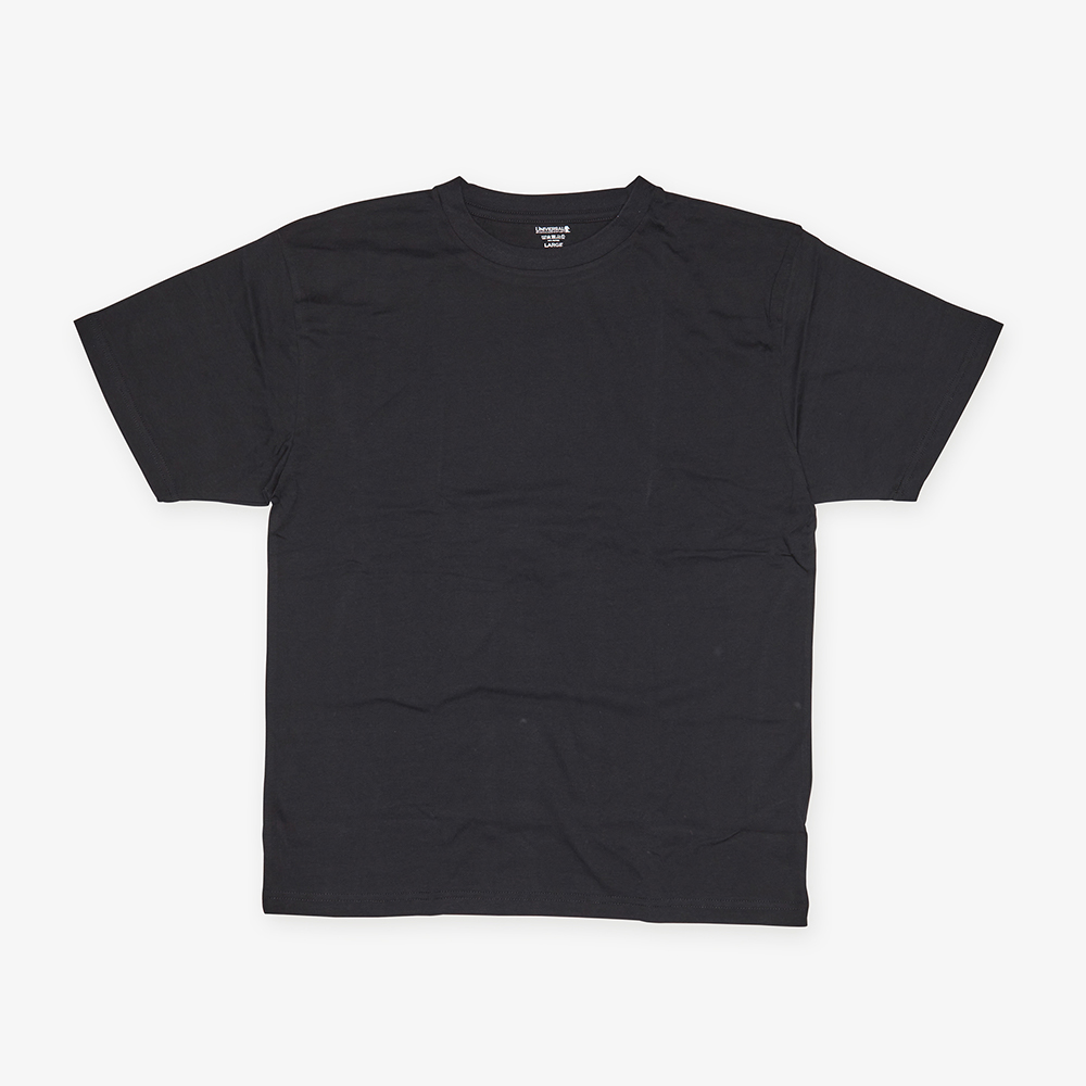 크루넥 티셔츠 2팩 블랙
